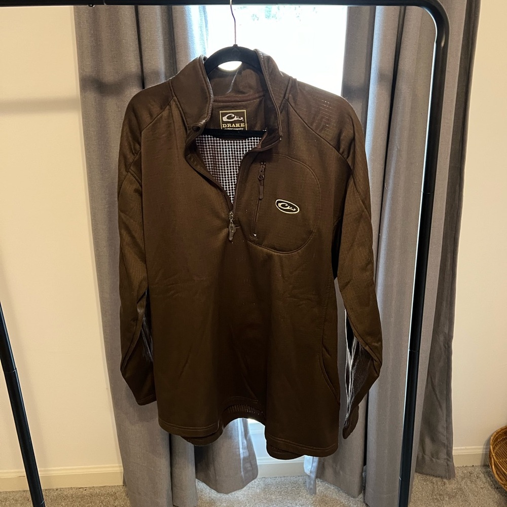 Drake Chocolate Brown Quarter-Zip Pullover